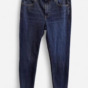 Tahari Women's Kelly Classic Skinny Jeans size 8 size 29 Dark Blue Denim